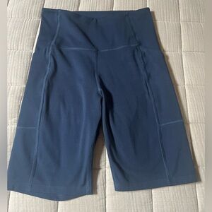 Girlfriend Collective Skyline High-Rise Pocket Bike Short / Size S / Midnight